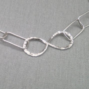 Infinity link silver chain necklace