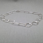 Infinity link silver chain necklace