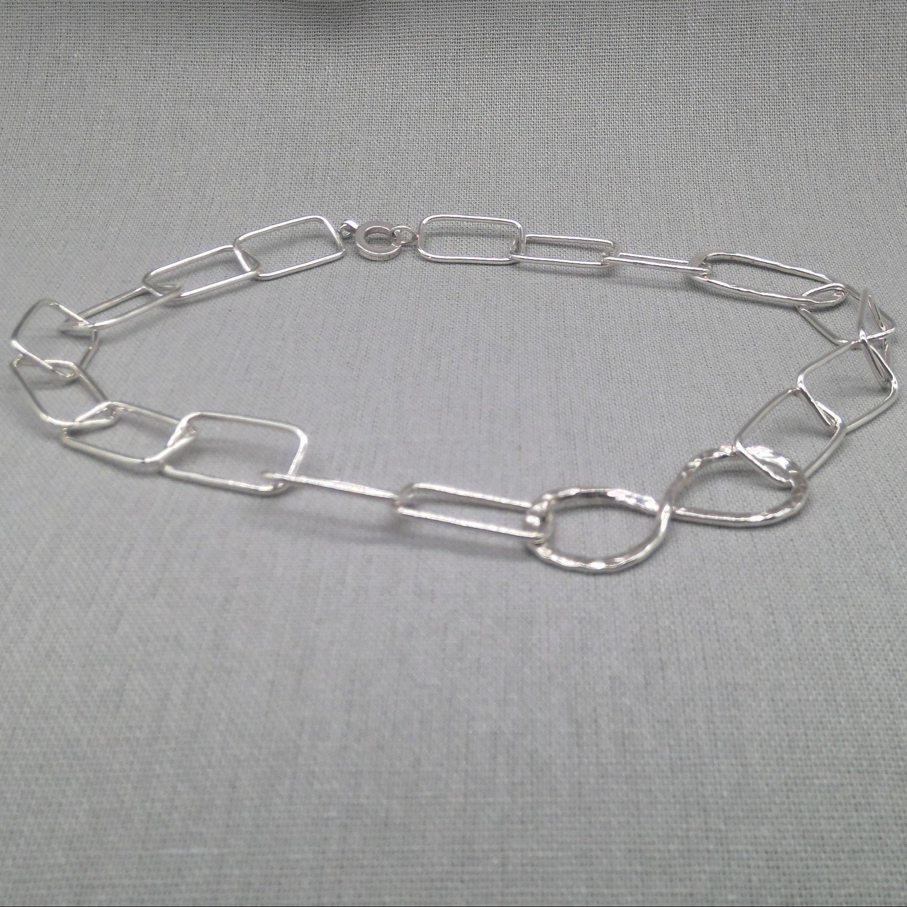 Infinity link silver chain necklace