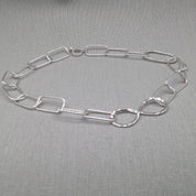 Infinity link silver chain necklace