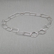 Infinity link silver chain necklace
