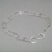 Infinity link silver chain necklace