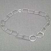 Infinity link silver chain necklace