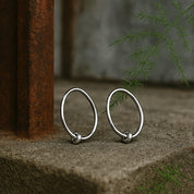Organic shape Silver Earrings