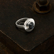 Silver Ring With Labradorite