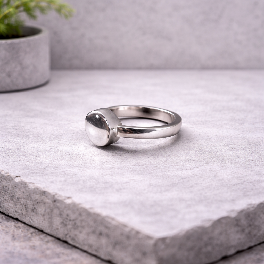Personalised silver ring 