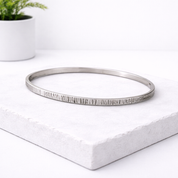hammered silver bangle