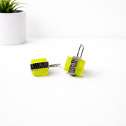 Boucles d'oreilles en argent fluo