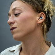 Silver Earrings with Resin