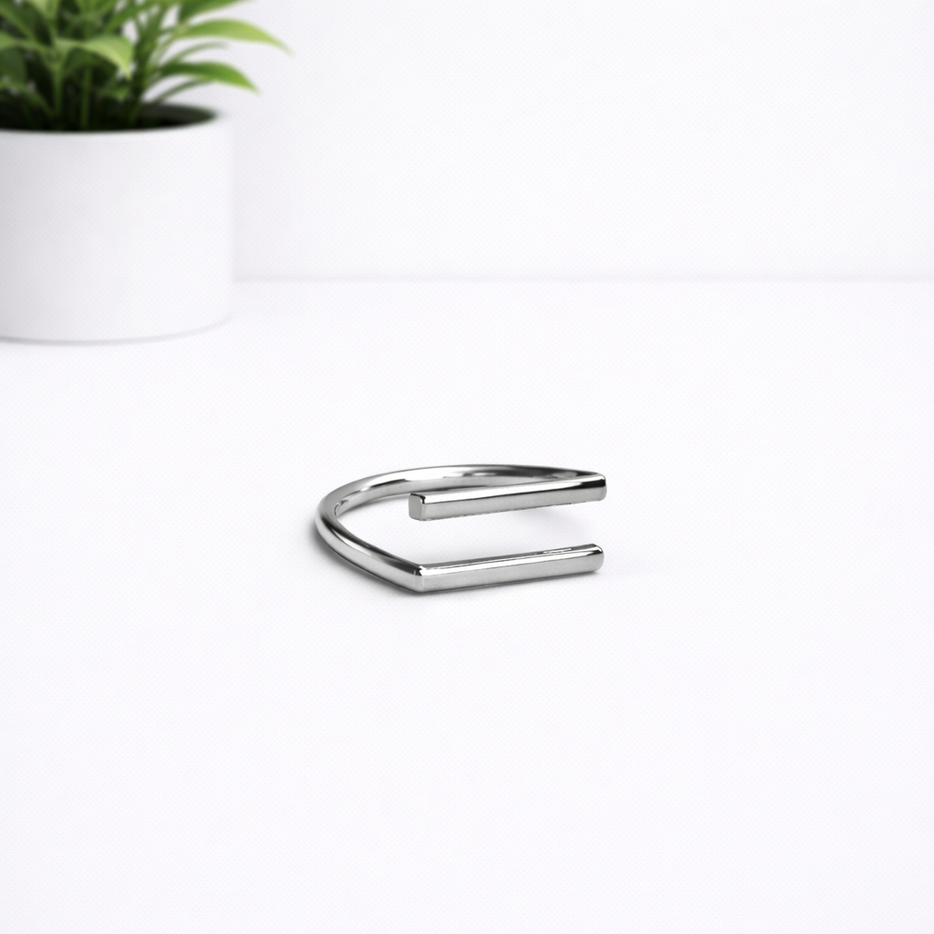 Minimalist Silver 925 Ring Size N/53
