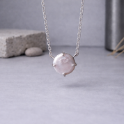 Silver Necklace With Pearl