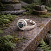Silver Ring With Labradorite