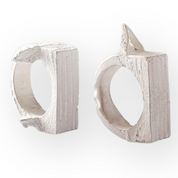 Handmade ring with texture made in UK