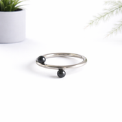 Silver Ring With Pearls