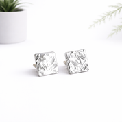 Quadratische Silberohrstecker