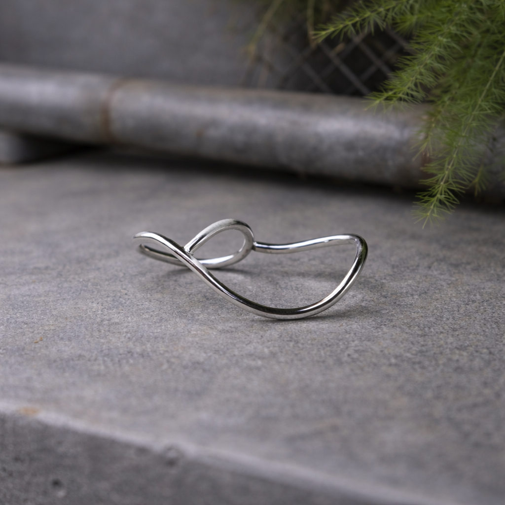 Minimalist Silver Double Ring