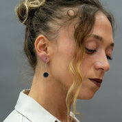 Silver Earrings with Resin