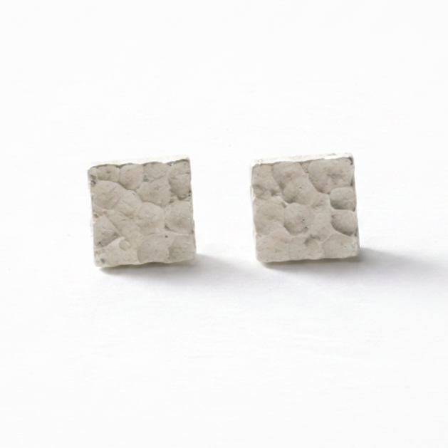 Handmade earrings with texture made in UK
