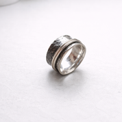 Silberner Drehring