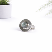 Silver Ring With Labradorite