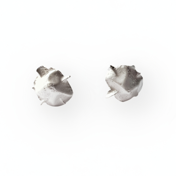 Handmade earrings with texture made in UK