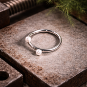 Silver Ring With Pearls