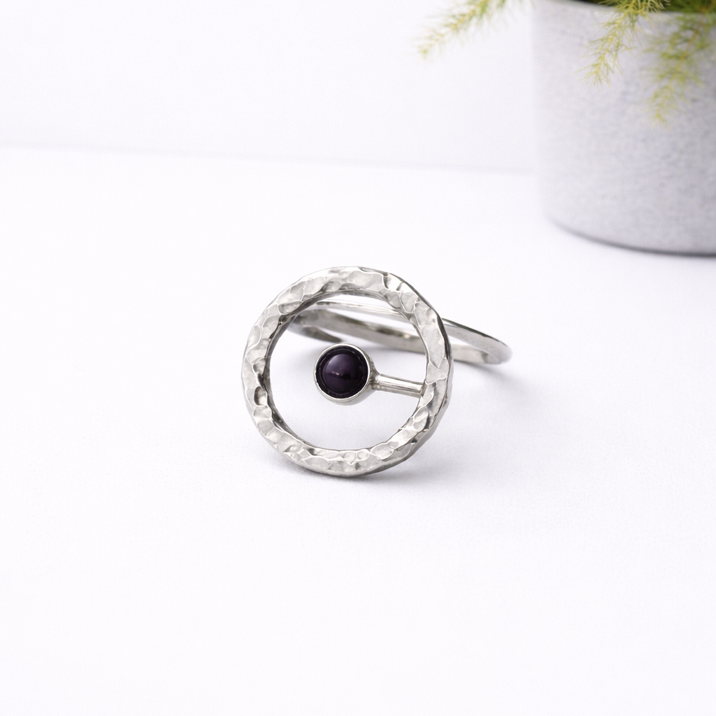 Silver Ring With Opal