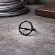 Minimalist Silver Ring From Collection Black & White