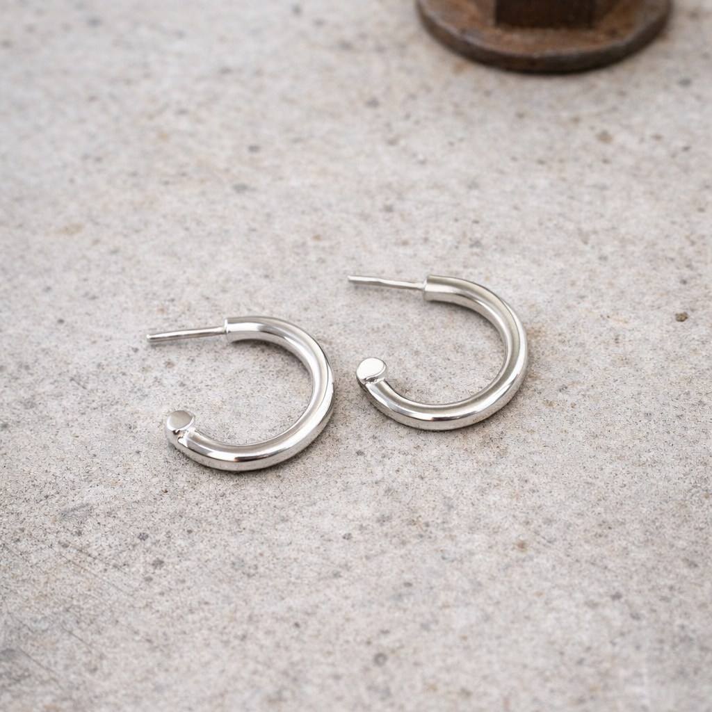 Silver Hoop Earrings