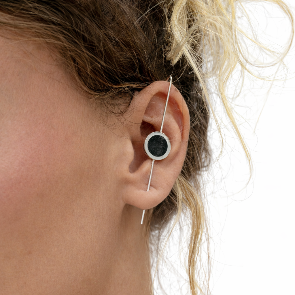 Silberohrringe mit Harz