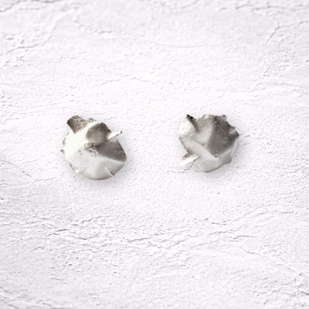 Handmade earrings with texture made in UK