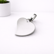 Pendentif cœur en argent personnalisé