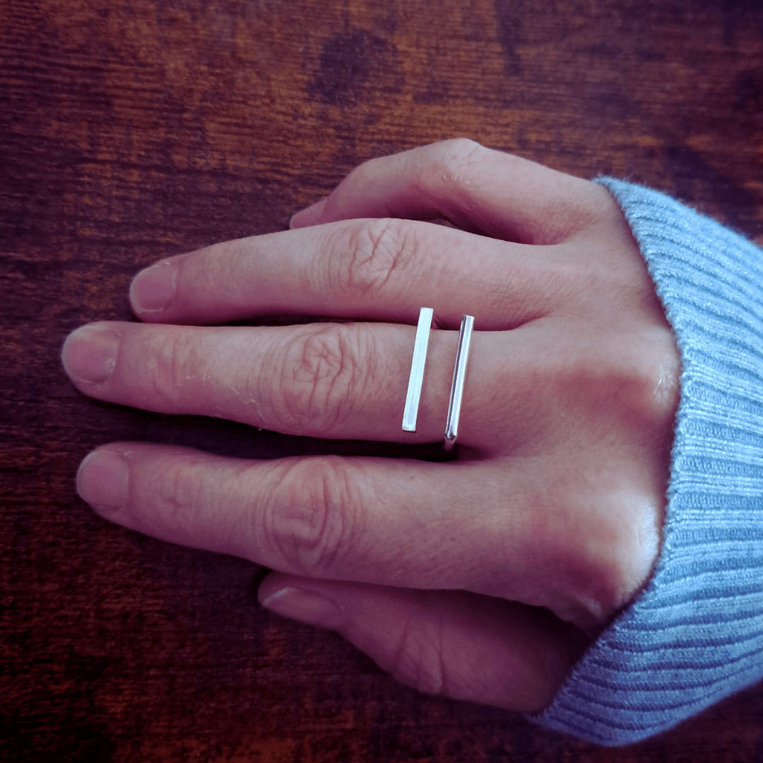 Minimalist silver ring