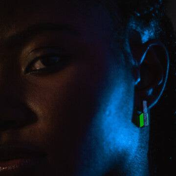 Neon Silver Earrings
